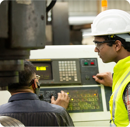 Manufacturing team optimizing work processes